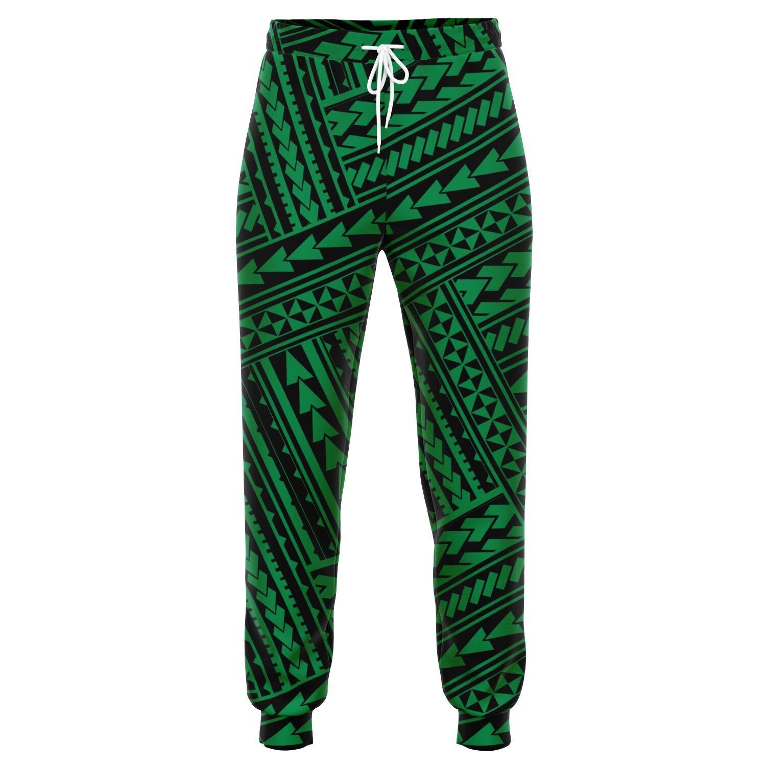 Polynesian Nation Green Joggers Unisex Green - Polynesian Pride