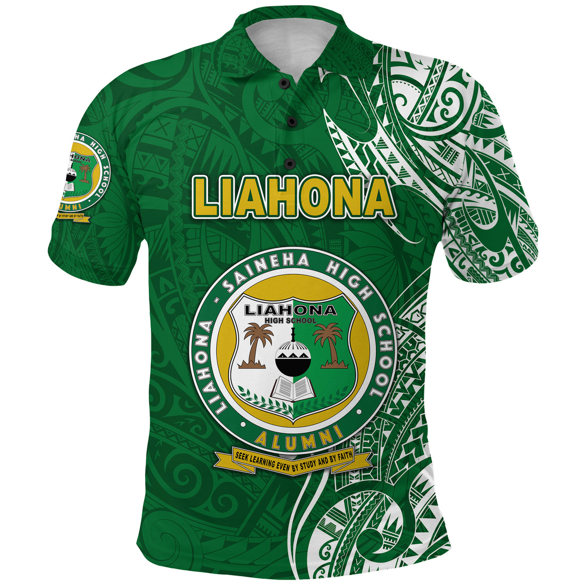 Custom Tonga Liahona Saineha High School Polo Shirt Simple Vibes, Custom Text and Number LT8 - Polynesian Pride
