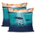 Sea Sunset Pillow Covers One Size Zippered Pillow Cases 18"x 18" (Twin Sides) (Set of 2) Black - Polynesian Pride