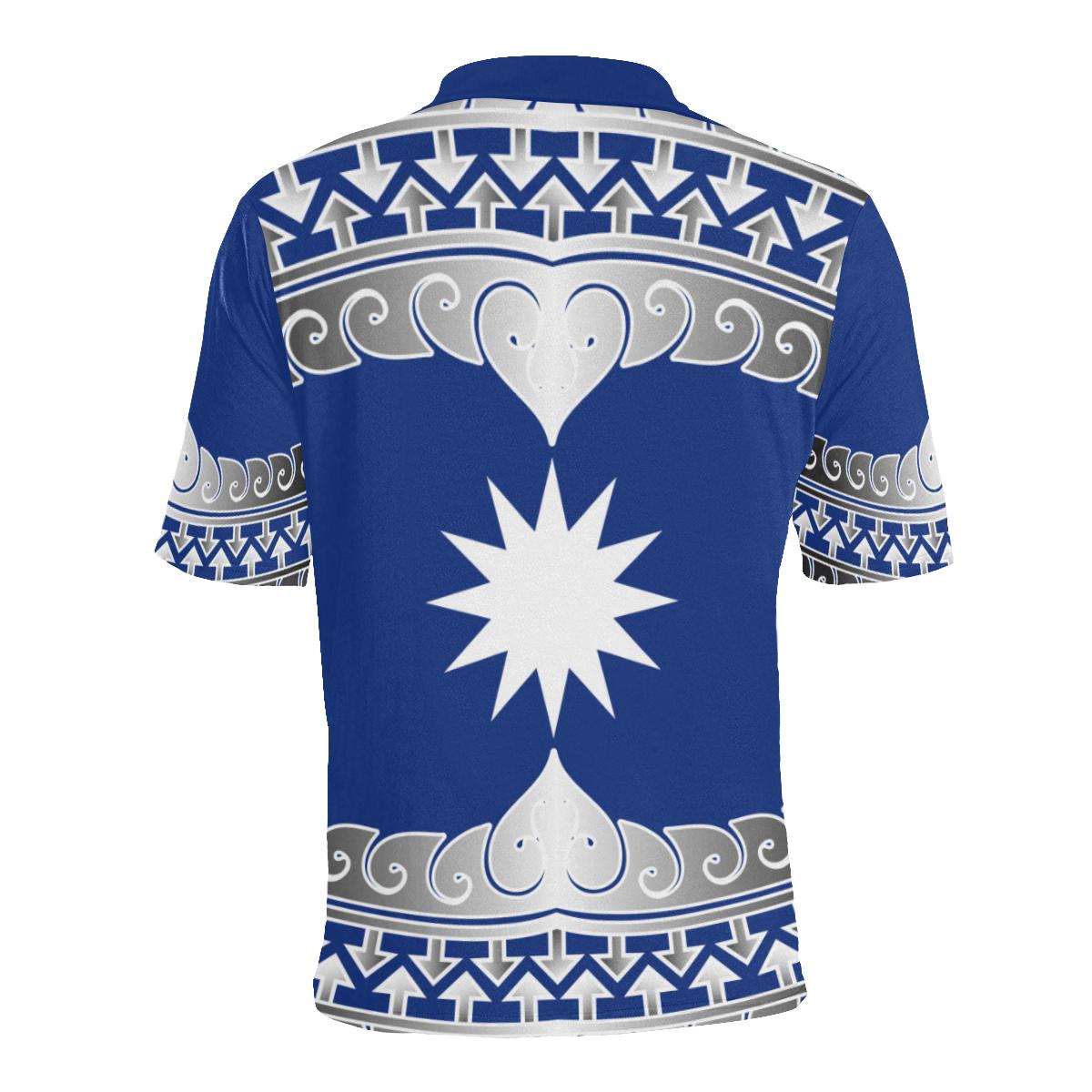 Nauru Polo Shirt Nauru Wave Style - Polynesian Pride
