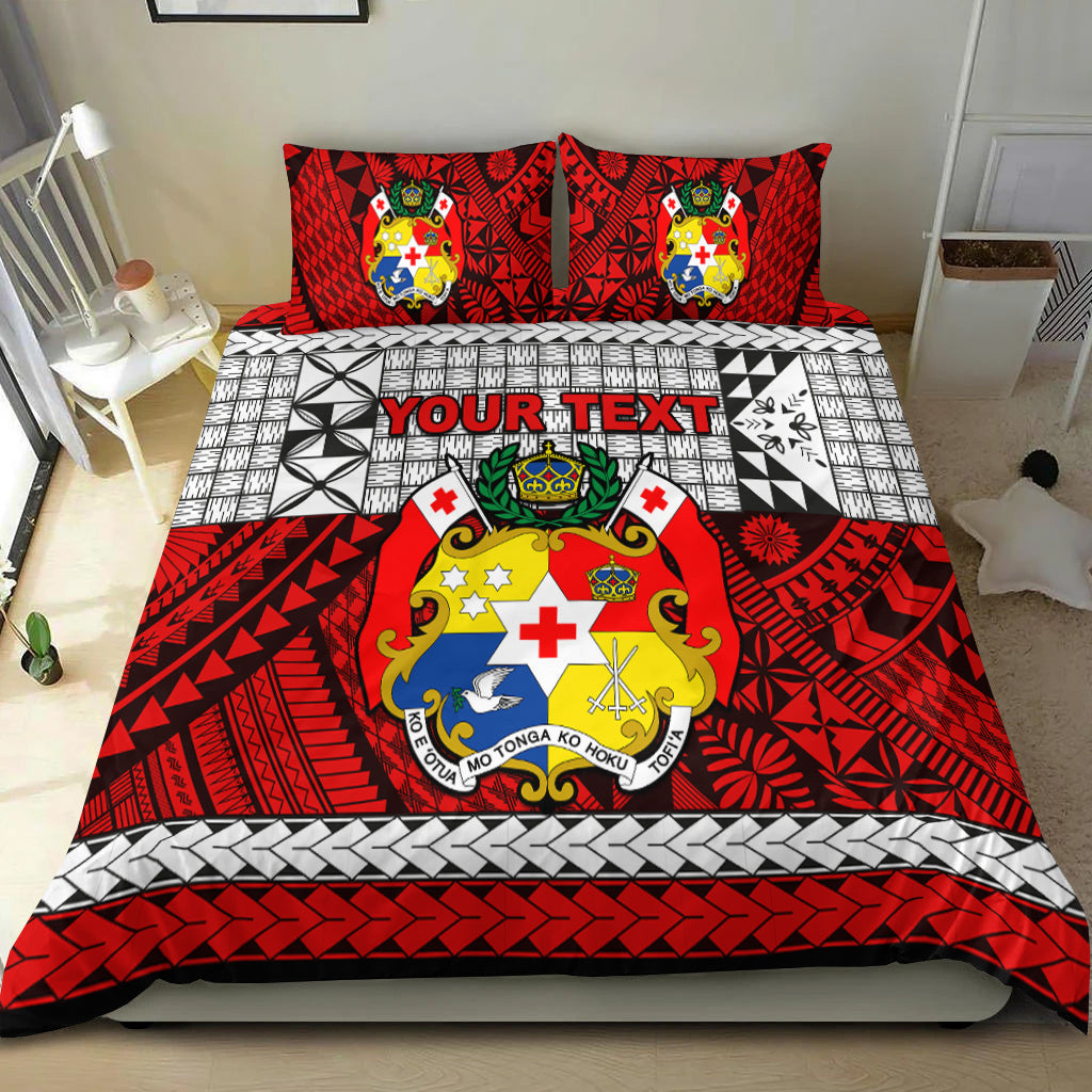 (Custom Personalised) Tonga Bedding Set Be Unique Version 02 Red LT13 - Polynesian Pride