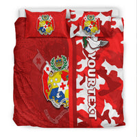 (Custom Personalised) Tonga Unique Bedding Set Camouflage with Tongan Pattern LT13 - Polynesian Pride