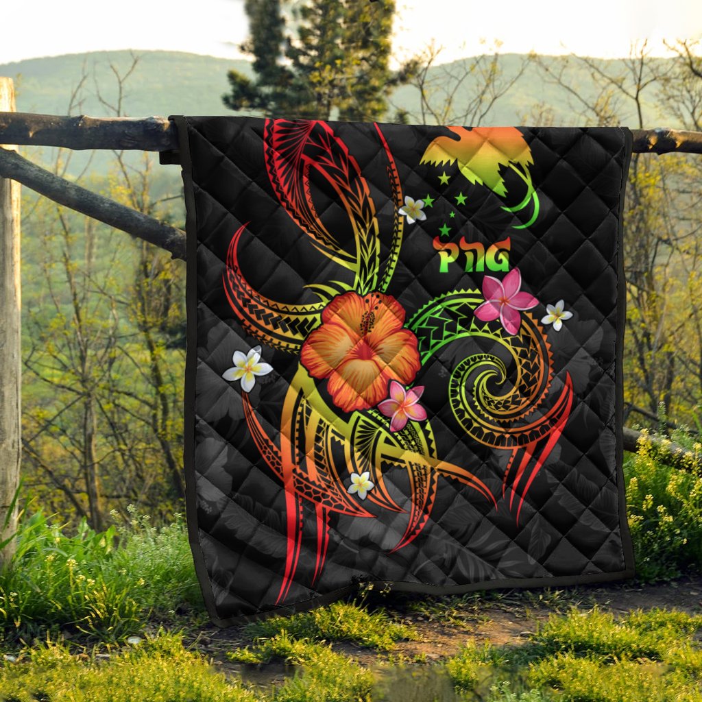 Papua New Guinea Polynesian Premium Quilt - Legend of Papua New Guinea (Reggae) - Polynesian Pride