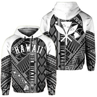 Hawaii Nei Hoodie Polynesian White Unisex Blue - Polynesian Pride