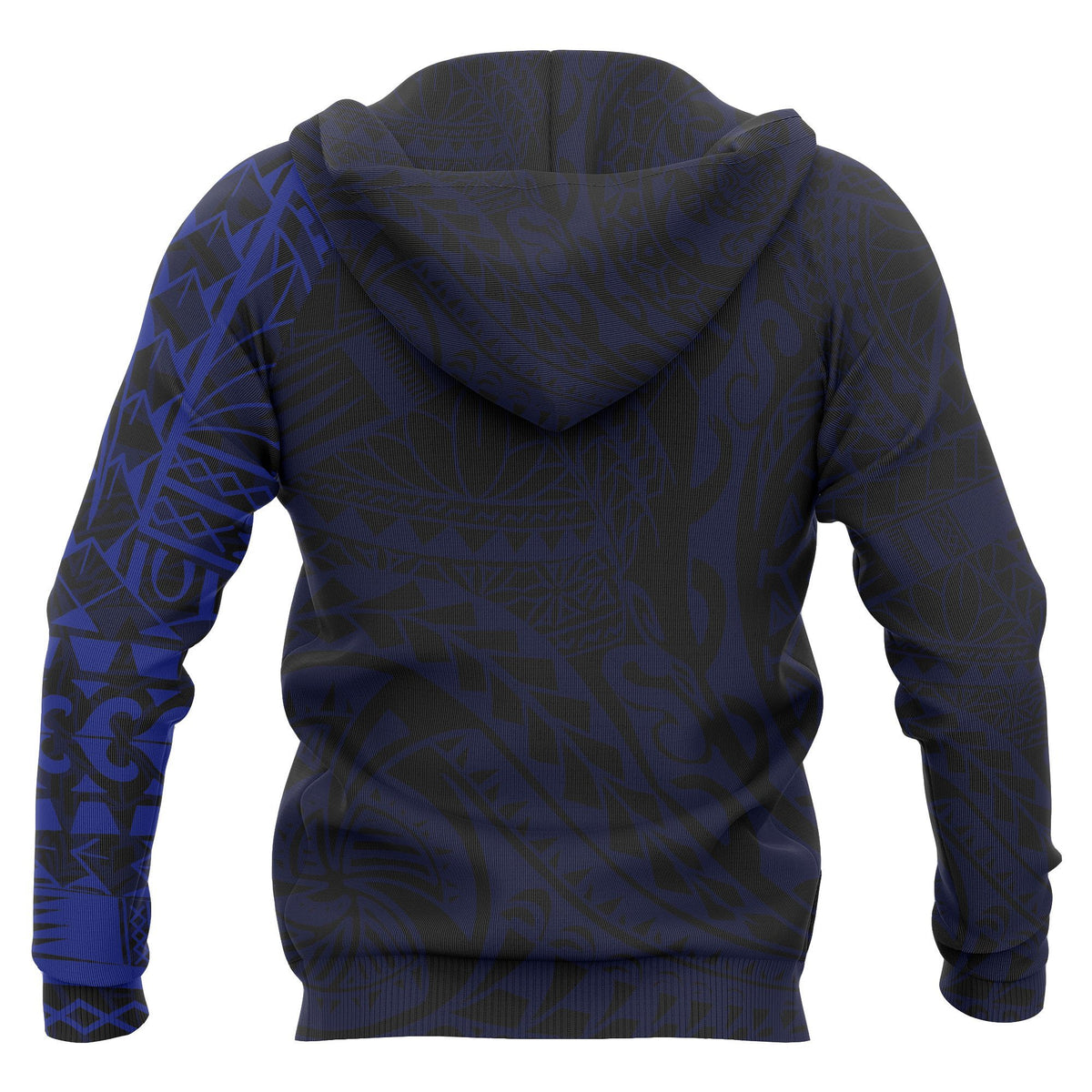 Hoodie Polynesian Tattoo Blue Style - Polynesian Pride