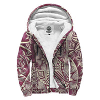 Red Leaf Polynesian Sherpa Hoodie Red - Polynesian Pride