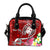 Fiji Custom Personalised Shoulder Handbag - Turtle Plumeria (Red) - Polynesian Pride