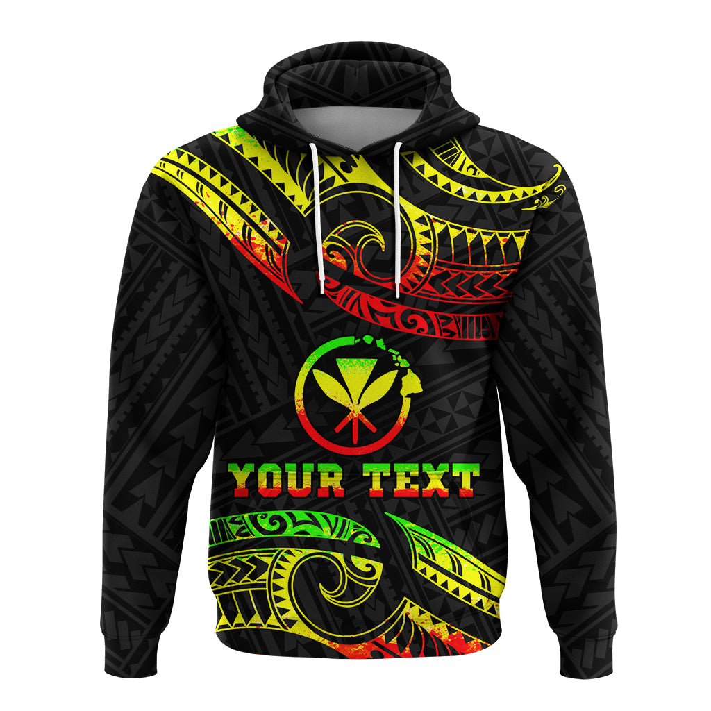 Custom Hawaii Hoodie Tribal Pattern Reggae LT12 - Polynesian Pride
