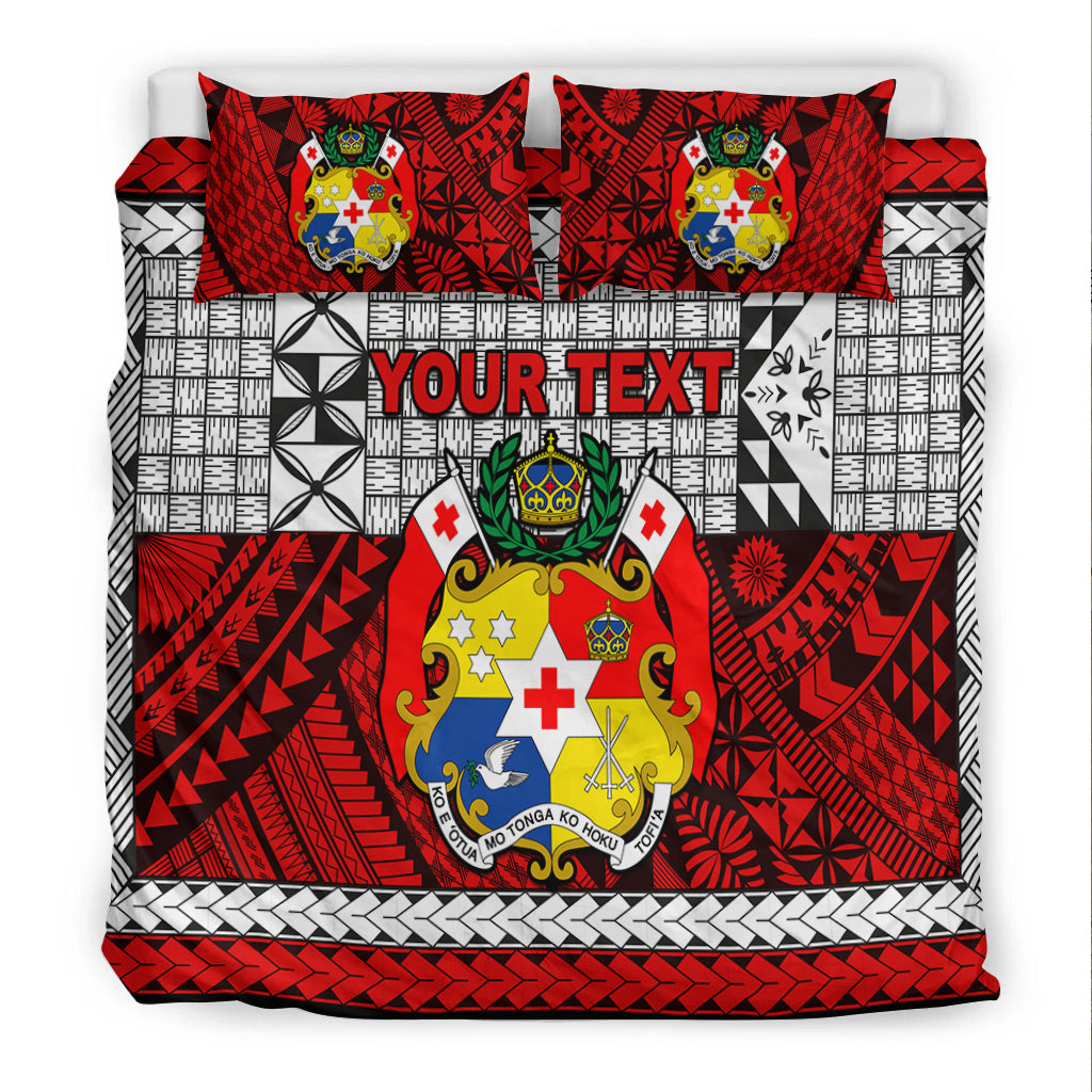 (Custom Personalised) Tonga Bedding Set Be Unique Version 02 Red LT13 - Polynesian Pride