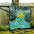 Tokelau Premium Quilt - Vintage Floral Pattern Green Color - Polynesian Pride