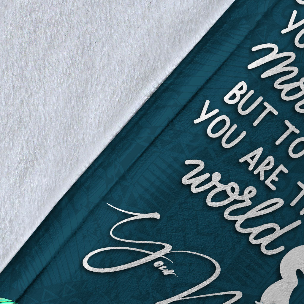 (Custom Personalised) Samoa Mothers Day With Green Turtle Blanket - LT12 - Polynesian Pride