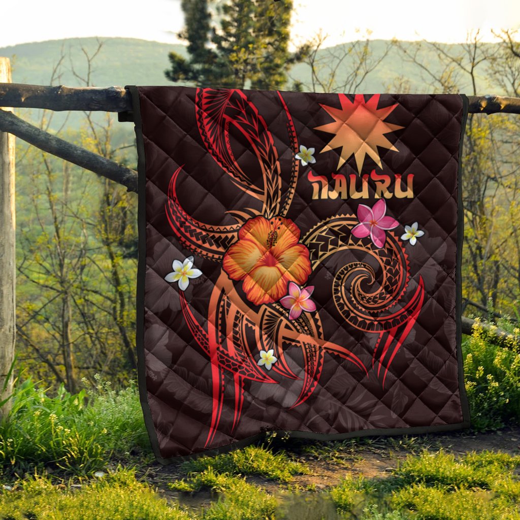 Nauru Polynesian Premium Quilt - Legend of Nauru (Red) - Polynesian Pride