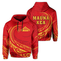 Hawaiian Mauna Kea Polynesian Hoodie Frida Style Unisex Red - Polynesian Pride