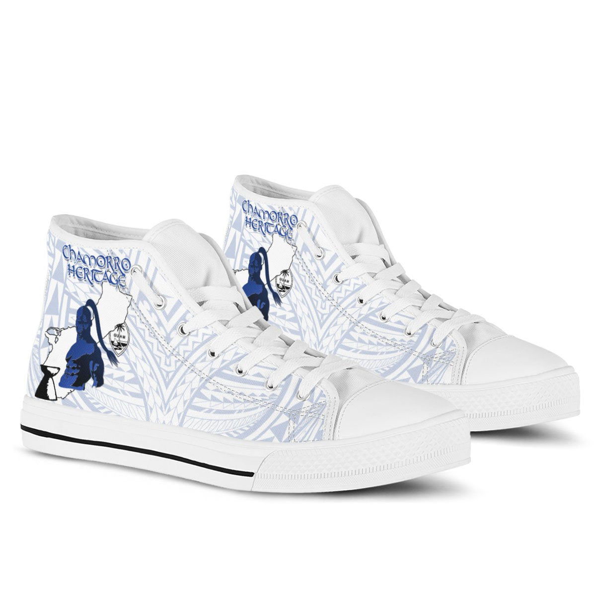 Guam High Top Shoes - Chamorro Heritage Ver 2 - Polynesian Pride