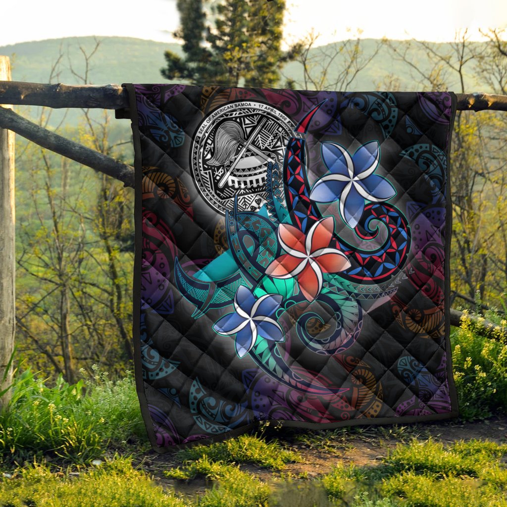 American Samoa Quilt - Plumeria Flowers Style - Polynesian Pride