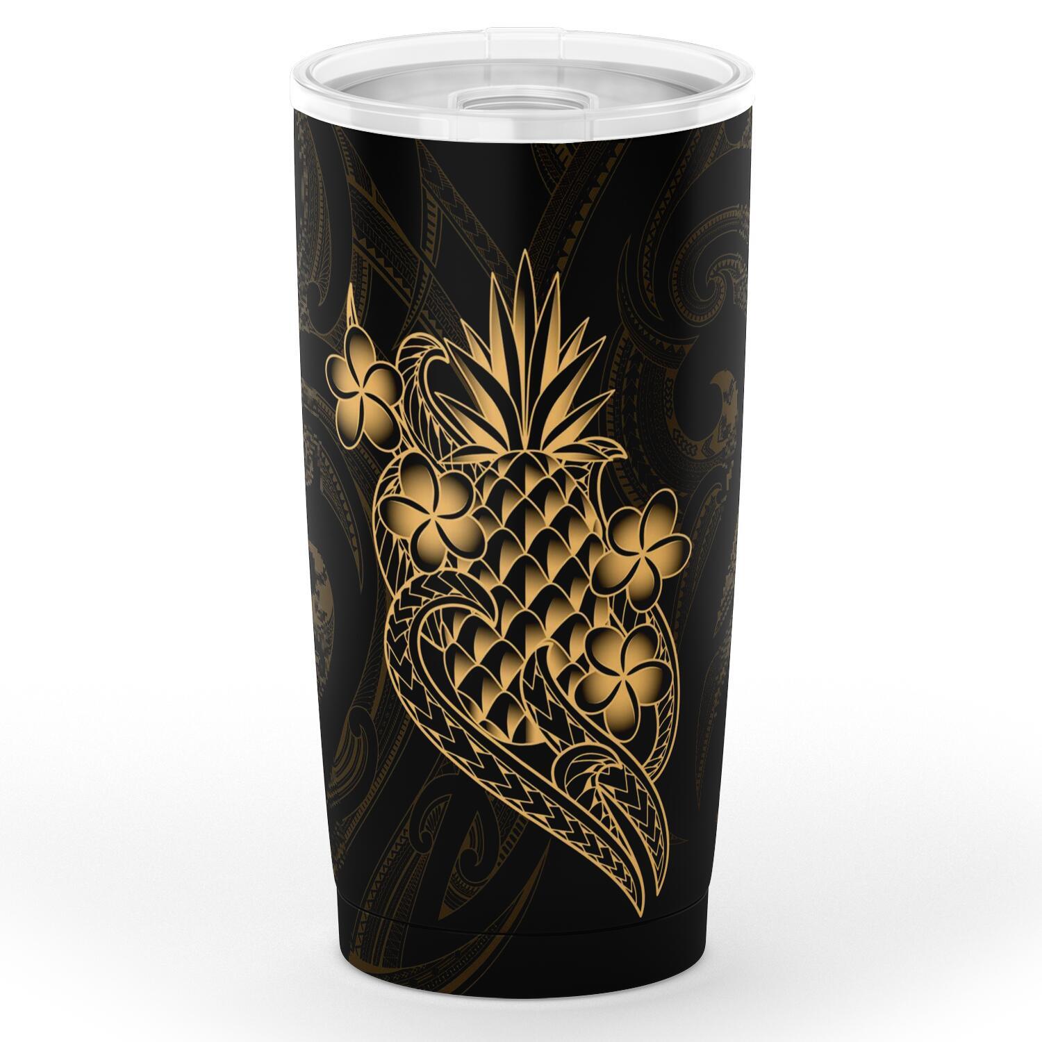 Polynesian Tumbler - Gold Pineapple