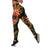 New Caledonia Polynesian Women Legging - Gold Plumeria - Polynesian Pride