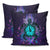 Turtle Hibiscus Galaxy Violet Pillow Covers One Size Zippered Pillow Cases 18"x 18" (Twin Sides) (Set of 2) Black - Polynesian Pride