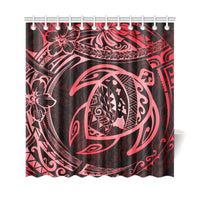 Hawaiian Turtle Polynesian Red Shower Curtain - Polynesian Pride