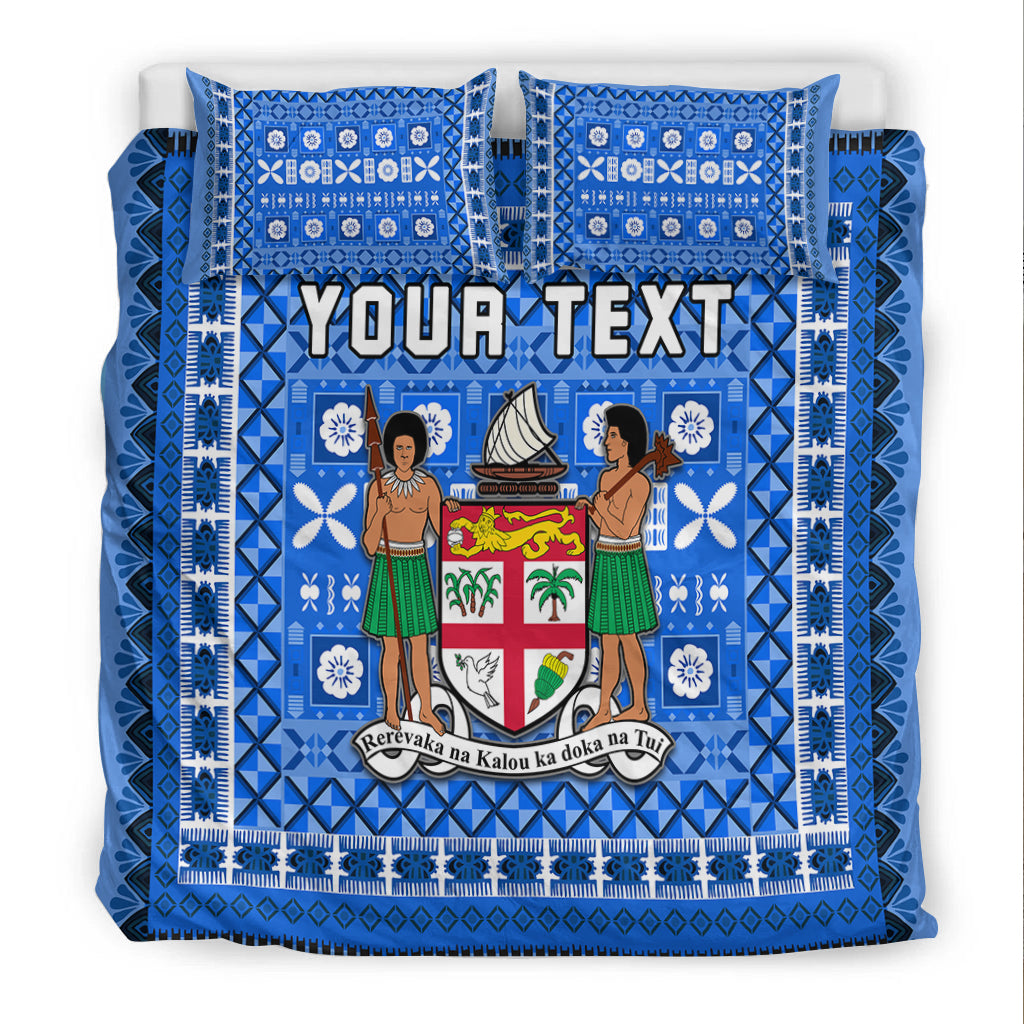 (Custom Personalised) Fiji Bedding Set Pattern - Fijian Tapa Pattern Original LT13 - Polynesian Pride