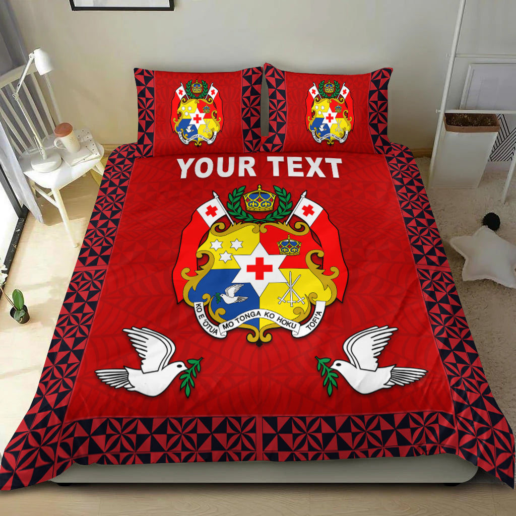 (Custom Personalised) Tonga Bedding Set Be Unique Version 01 Red LT13 Red - Polynesian Pride