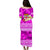(Custom Personalised) Fiji Puletasi Dress Pink Tapa Pattern Fijian Tropical Flowers LT13 - Polynesian Pride