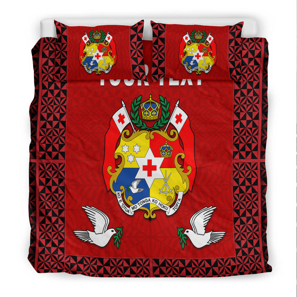 (Custom Personalised) Tonga Bedding Set Be Unique Version 01 Red LT13 - Polynesian Pride