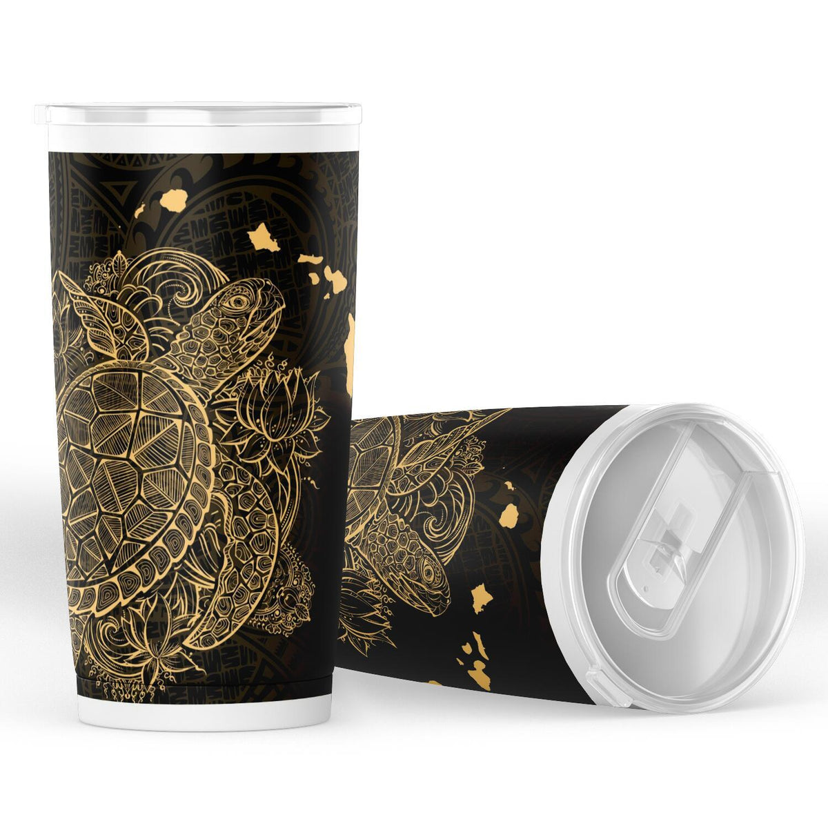 Hawaii Tumbler - Turtle Polynesian Patterns - Polynesian Pride