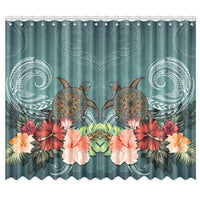 Window Curtain( Two Piece) Hibiscus Polynesian 1 One Size 50"x84"(Two Piece) - Polynesian Pride