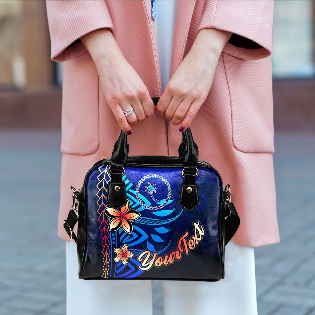 Chuuk Custom Personalised Shoulder Handbag - Vintage Tribal Mountain - Polynesian Pride