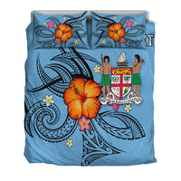 (Custom Personalised) Fiji Bedding Set - Hibiscus With Tribal - LT12 - Polynesian Pride