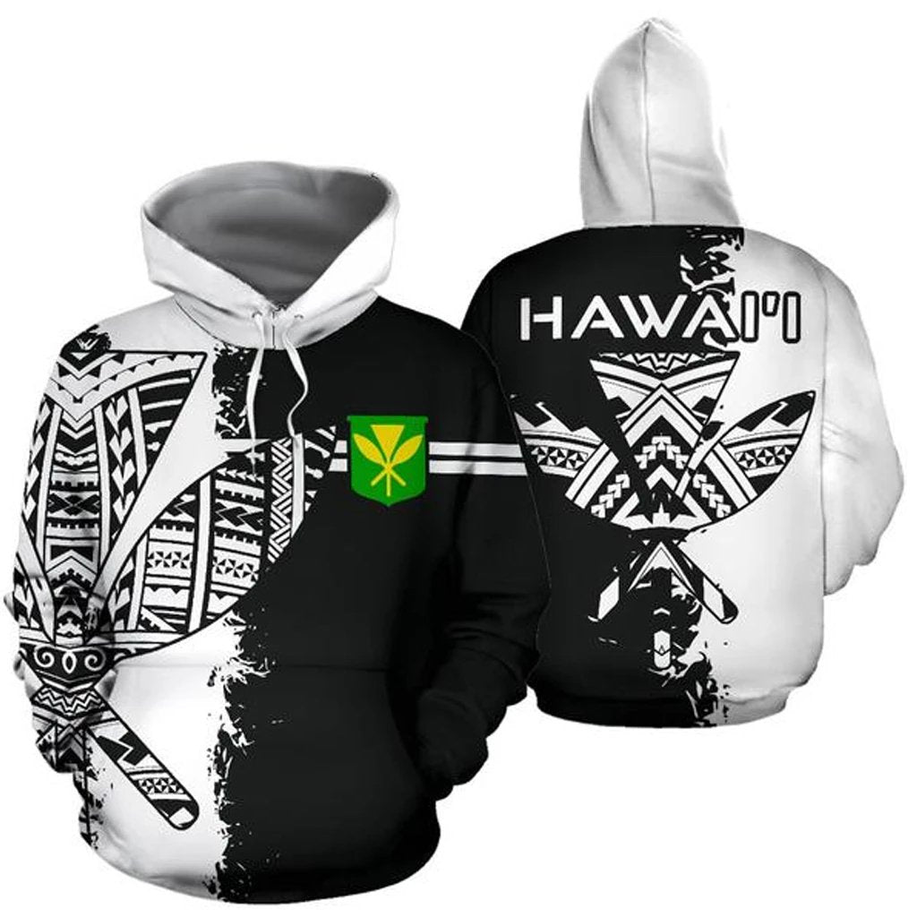 Kanaka Polynesian Sport Hoodie Mystic Style Unisex White - Polynesian Pride
