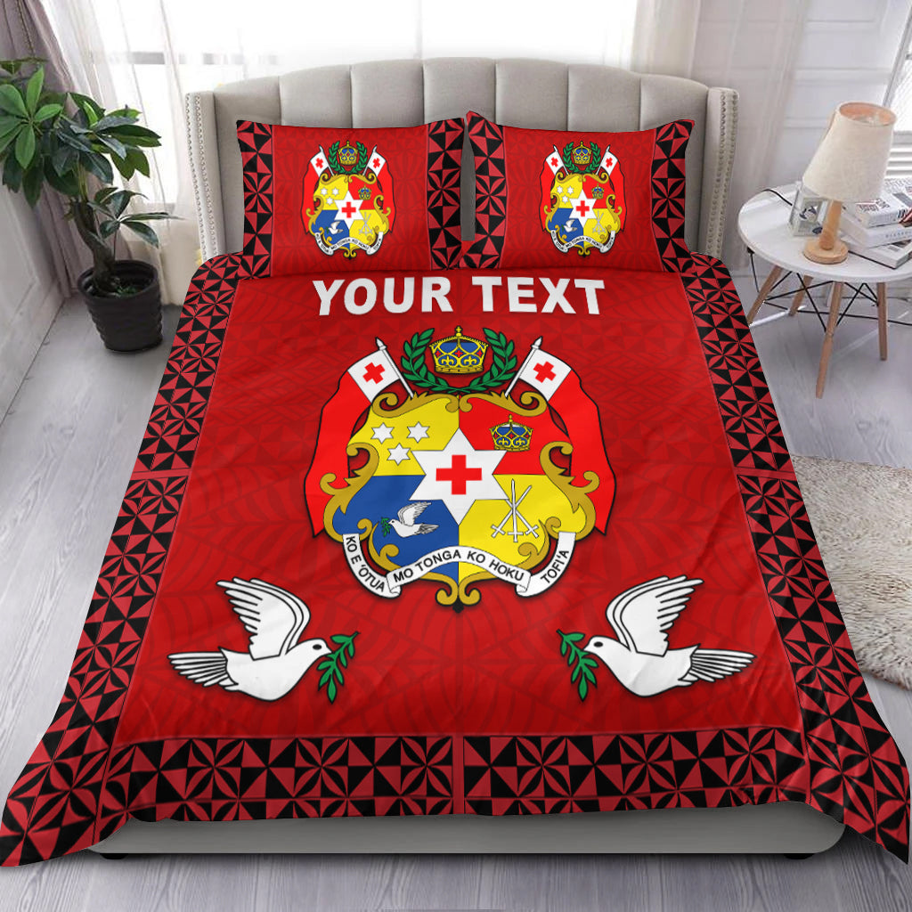 (Custom Personalised) Tonga Bedding Set Be Unique Version 01 Red LT13 - Polynesian Pride