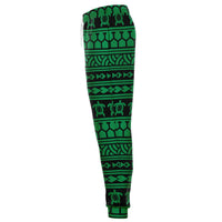 Polynesian Tattoo Tribal Green Joggers - Polynesian Pride