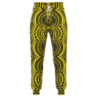 Polynesian Symmetry Yellow Joggers Unisex Yellow - Polynesian Pride