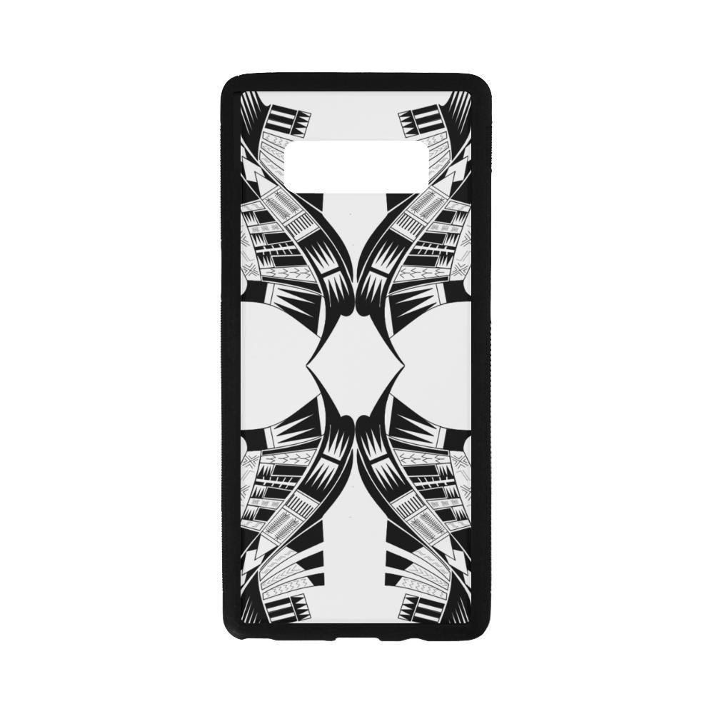 Polynesian 19 Rubber Phone Case One Size Samsung Galaxy Note 8 Black - White - Polynesian Pride