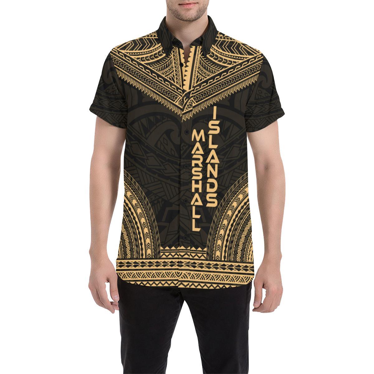 Marshall Islands Polynesian Chief Shirt - Gold Version - Polynesian Pride