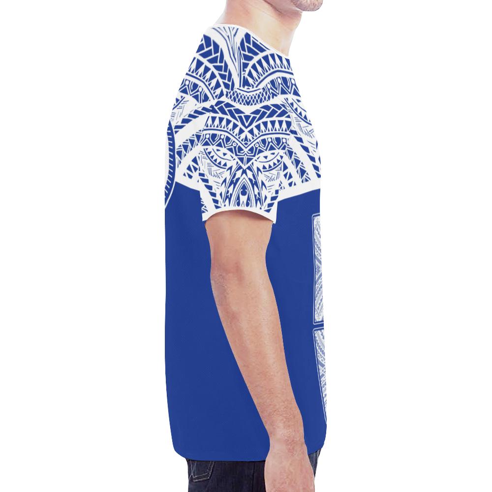 Chuuk States New All Over Print T Shirt Chuuk Love & F S M Seal Blue Version - Polynesian Pride