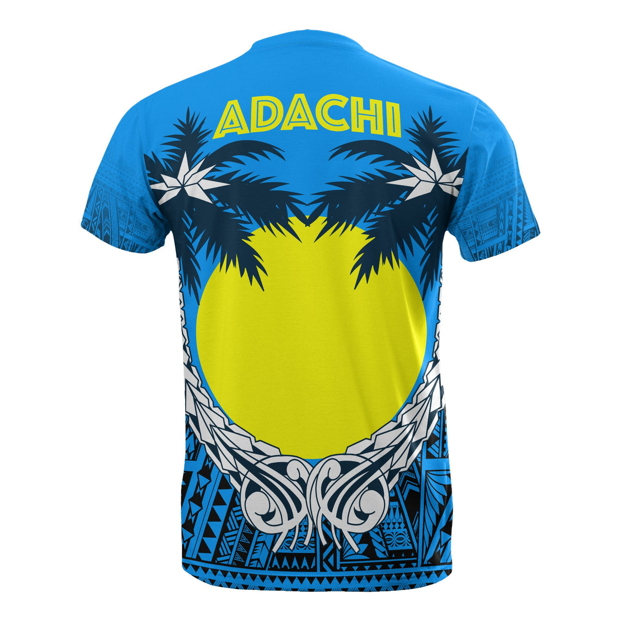 Polynesian Custom All Over T Shirt Adachi Coconut Tree - Polynesian Pride