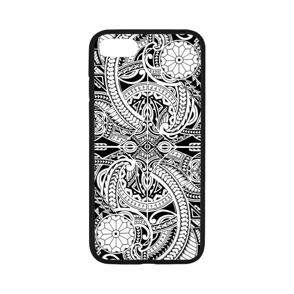 Polynesian 23 Rubber Phone Case One Size iPhone 8 (4.7") Black - White - Polynesian Pride