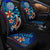 American Samoa Custom Personalised Car Seat Covers - Vintage Tribal Mountain - Polynesian Pride