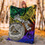 American Samoa Custom Personalised Premium Blanket - Rainbow Polynesian Pattern - Polynesian Pride