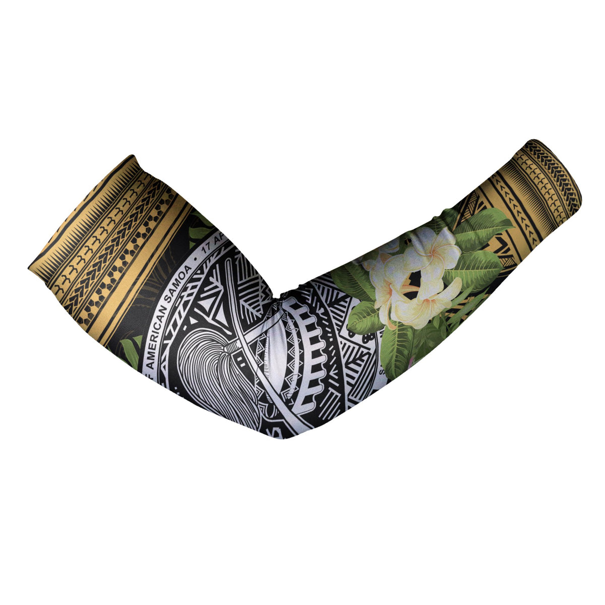 American Samoa Arm Sleeve (Set of 2) - Tropical Flowers Polynesian Patterns - Polynesian Pride
