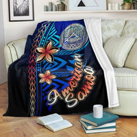 American Samoa Premium Blanket - Vintage Tribal Mountain White - Polynesian Pride