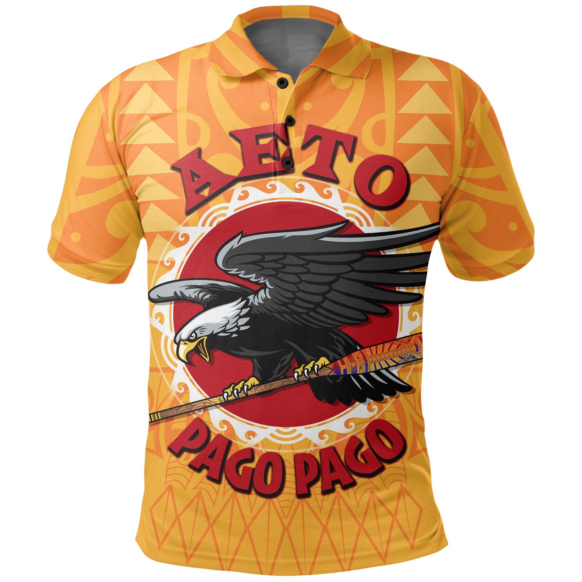 American Samoa Polo Shirt Aeto Pago Pago Unisex Green - Polynesian Pride