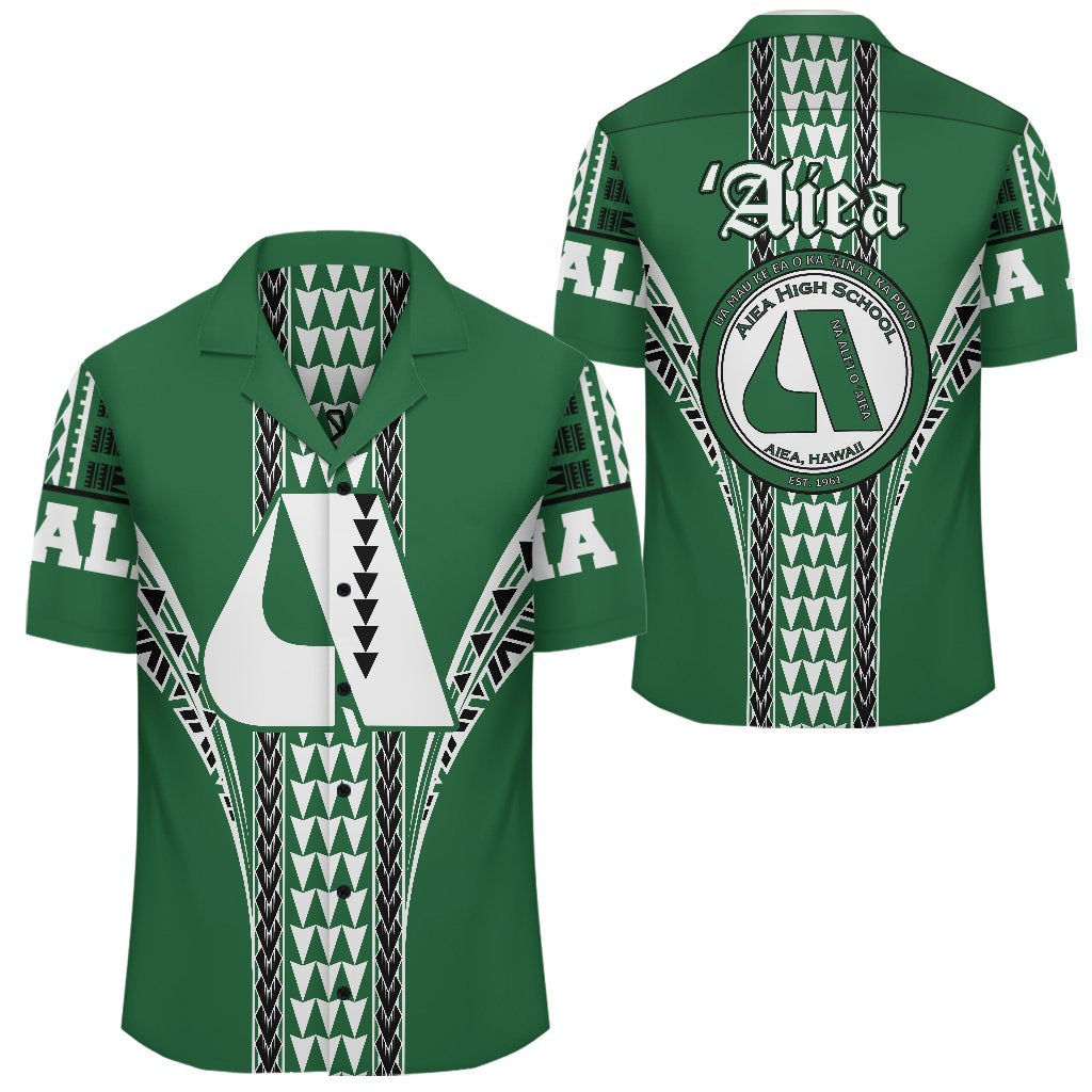 Hawaii Hawaiian Shirt - Aiea High Hawaiian Shirt - AH Unisex Green - Polynesian Pride