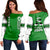 (Personalised) Hawaii - Aiea High Custom Your Class Women's Off Shoulder Sweatshirt AH Green - Polynesian Pride