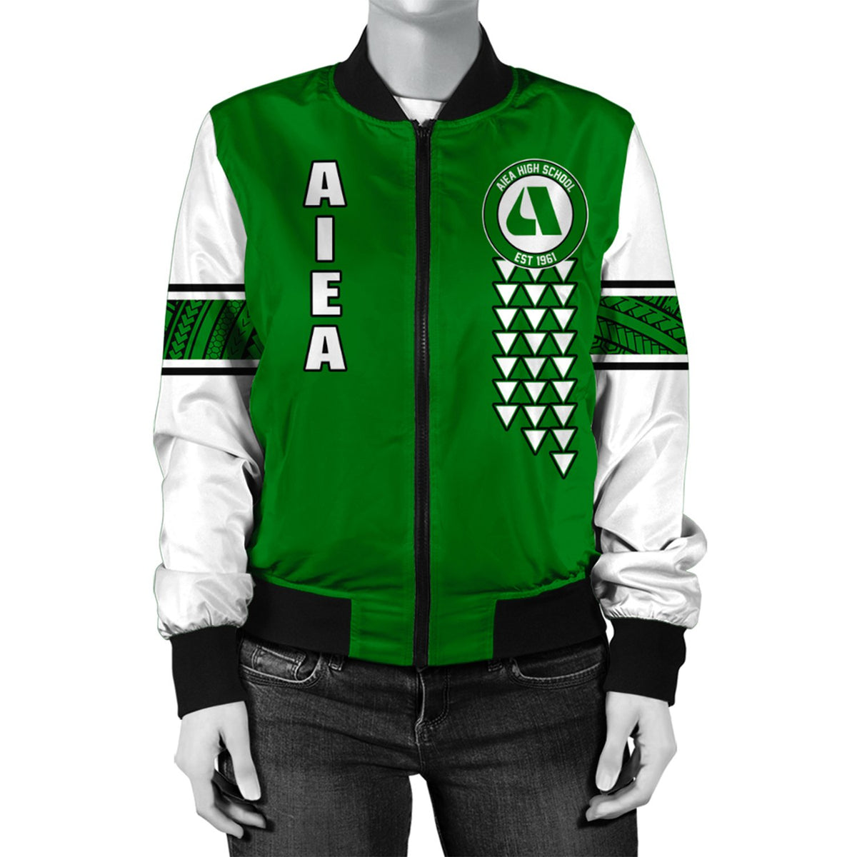 (Personalized) Hawaii Bomber Jacket - Aiea High Custom Your Class Bomber Jacket AH - Polynesian Pride