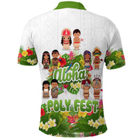Aloha Poly Fest 10th Annual Polo Shirt Tropical Palm Leaf Flower LT9 - Polynesian Pride