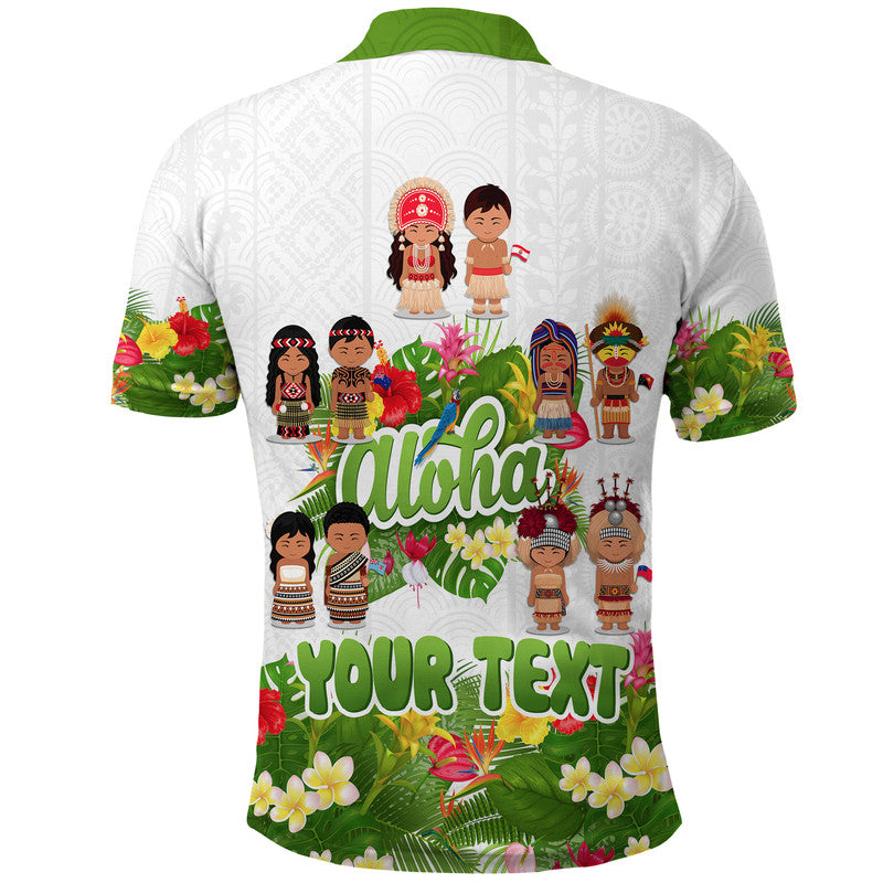 Custom Aloha Poly Fest 10th Annual Polo Shirt Tropical Palm Leaf Flower LT9 - Polynesian Pride